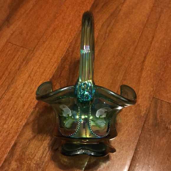 Fenton Hand painted Basket - Picture 2 of 4